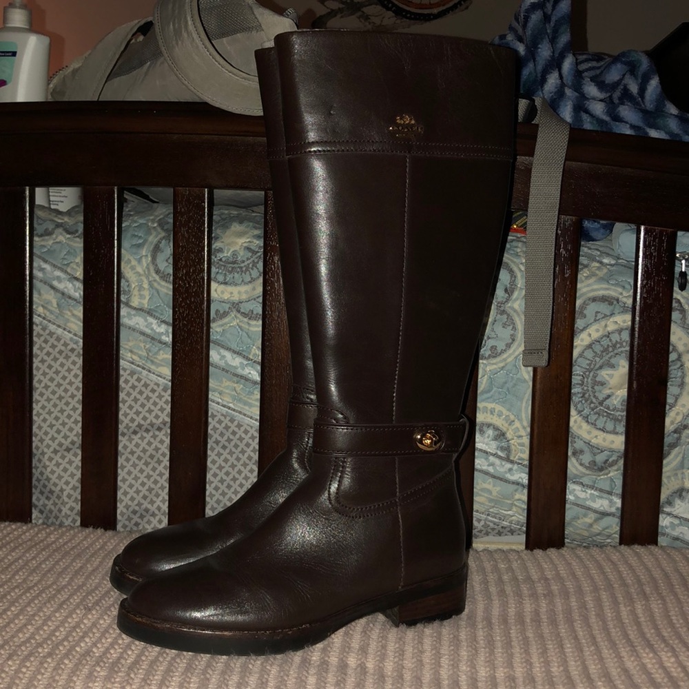 Coach Eva/Sutton Leather Knee boots